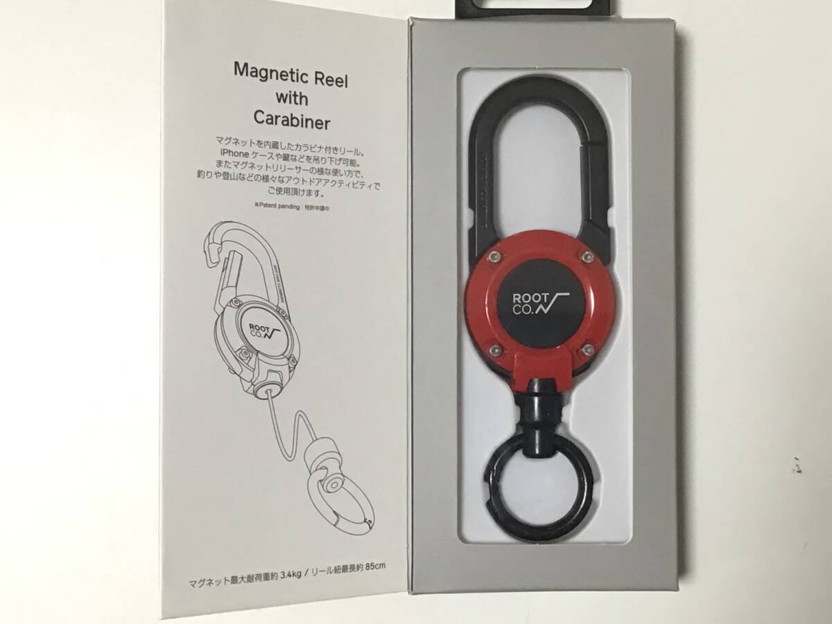 ☆ROOT CO. マグネット内蔵カラビナリール☆ GRAVITY MAGREEL 360 RED_画像1