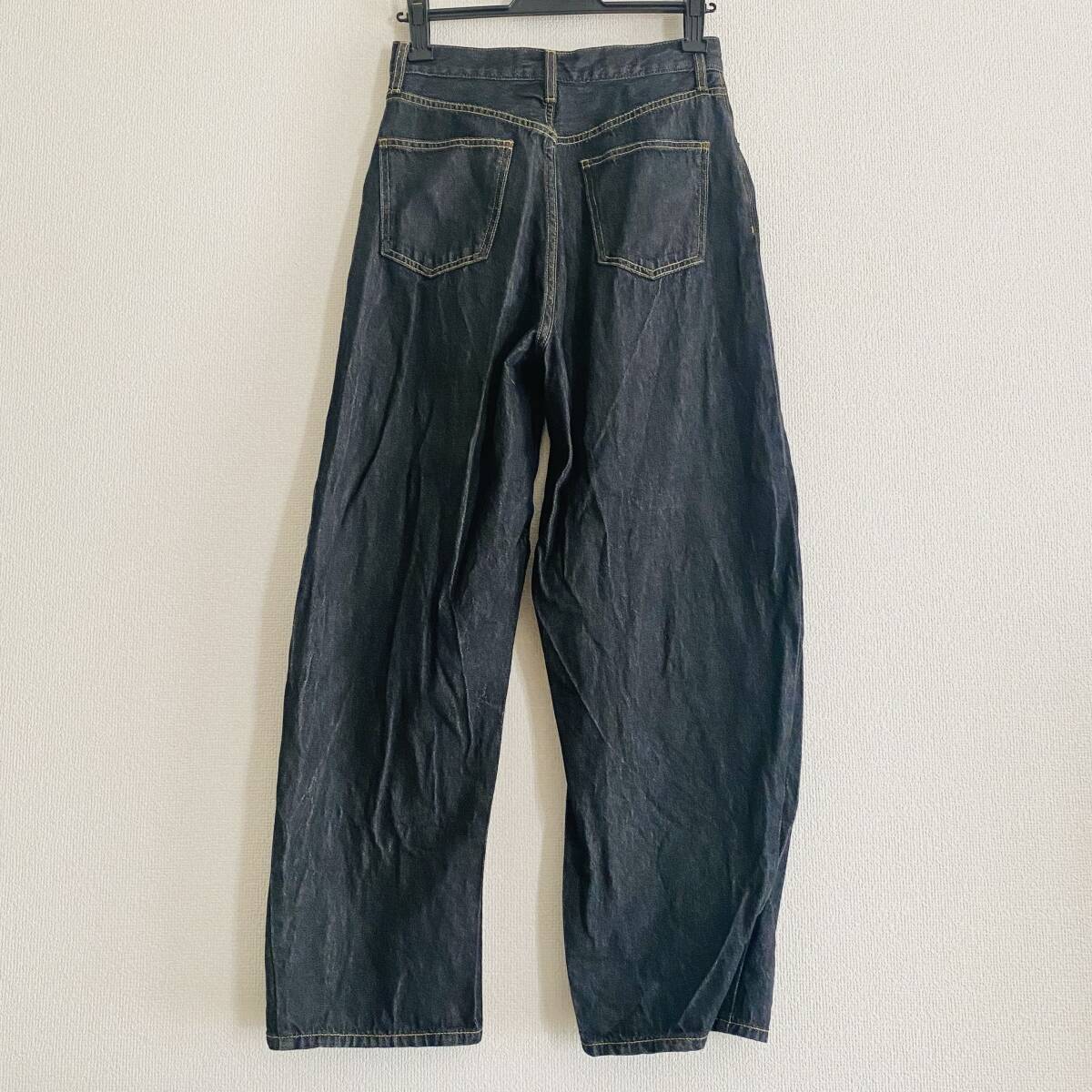 【美中古】DOUDOU ドゥドゥ カーヴィーデニム Black 38 ジーンズ パル denim jeans ブラック_画像2