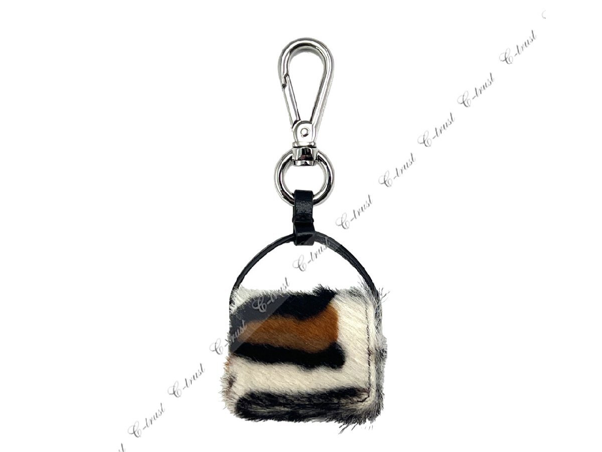 K764-a.. FENDI フェンディ チャーム キーホルダー Pico Baguette Charm バゲット ロゴ イタリア製 7AS133AMM1F0DJH ★ マルチカラー_画像4