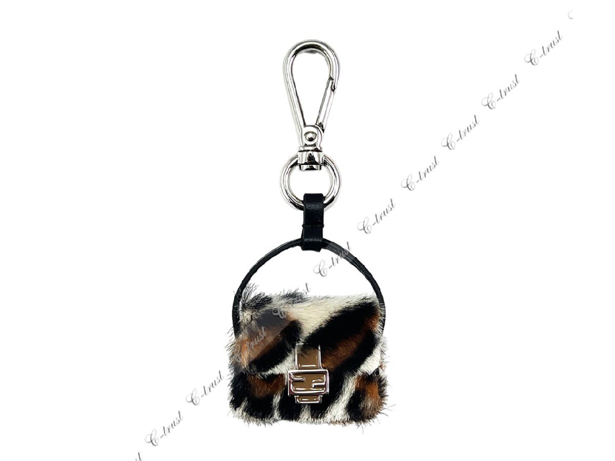 K764-a.. FENDI フェンディ チャーム キーホルダー Pico Baguette Charm バゲット ロゴ イタリア製 7AS133AMM1F0DJH ★ マルチカラー_画像3