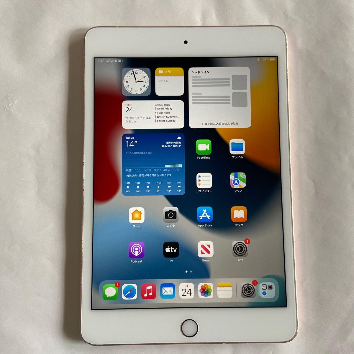 SIMフリーIPad Mini 5 WiFi + Cellular 64GB 