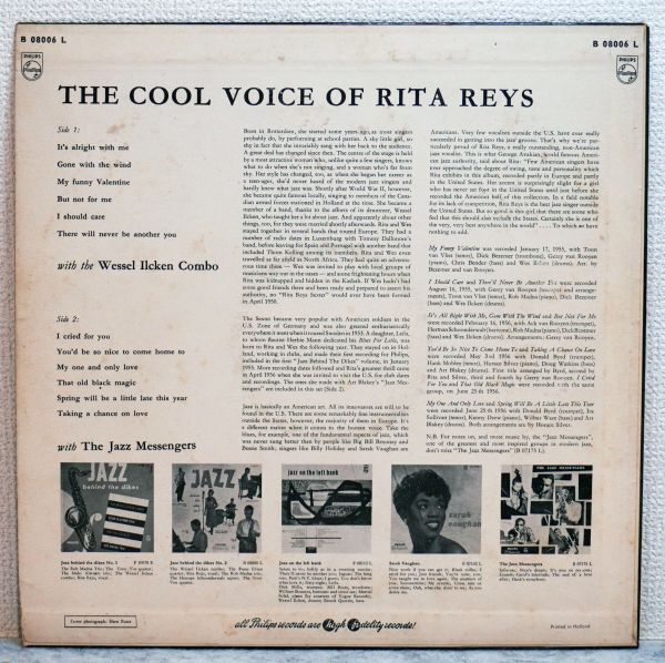 THE COOL VOICE OF RITA REYS 蘭プレス PHILIPS Minigroove Orig._画像2