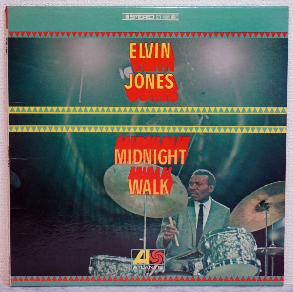 MIDNIGHT WALK / Elvin Jones エルヴィン・ジョーンズ 米ATLANTIC 青緑_画像1