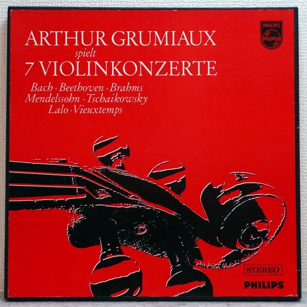 7つのヴァイオリン協奏曲を弾く グリュミオー 蘭PHILIPS 4LP箱 銀赤の画像1
