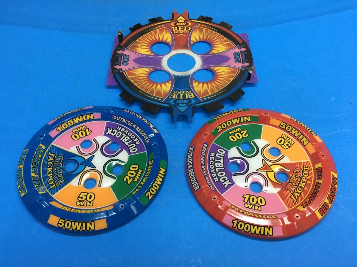 中古 KONAMI コナミ メダルゲーム スピンフィーバー ルーレットカバー3枚セット（0305）_画像1