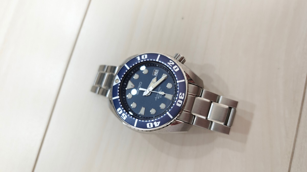 SEIKO 6R15-00G0　セイコー 腕時計 自動巻き ダイバー プロスペックス　初代スモウ　ブルースモウ　