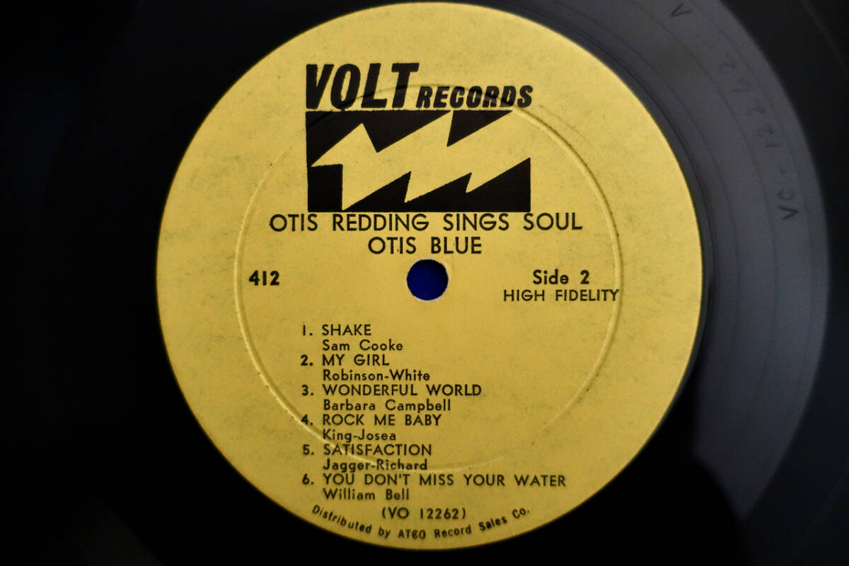 【米国VOLT原盤モノラル 深溝 US Mono Orig OTIS REDDING OTIS BLUE Otis Redding Sings Soul VOLT412 オーティス・レディング】の画像3