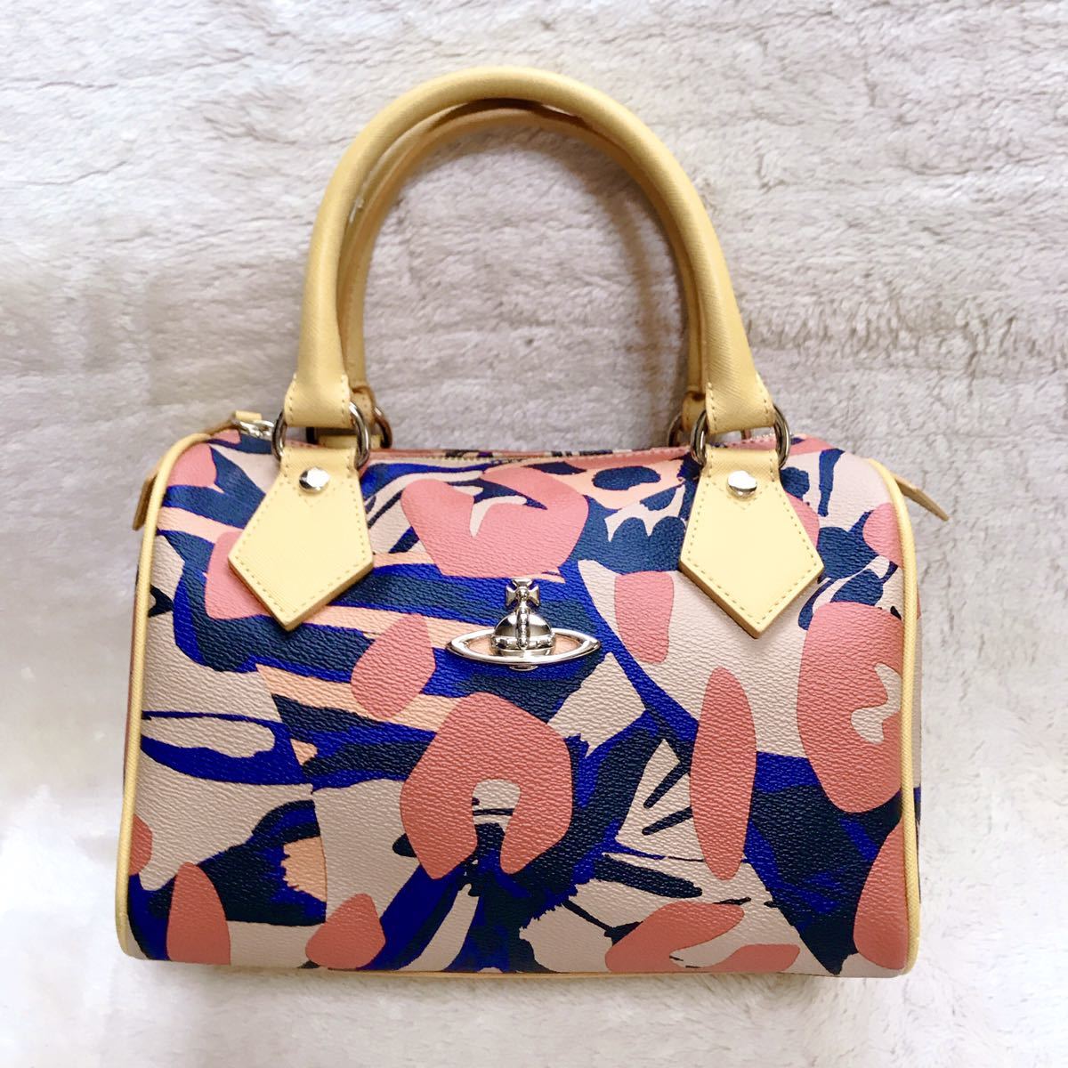 美品 Vivienne Westwood 2way ミニボストン PVC マルチ ヴィヴィアンウエストウッド ショルダーバッグ ハンドバッグ