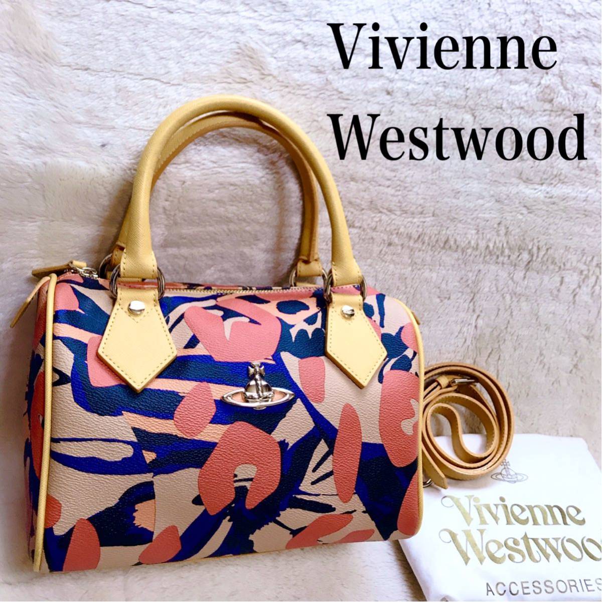 美品 Vivienne Westwood 2way ミニボストン PVC マルチ ヴィヴィアン