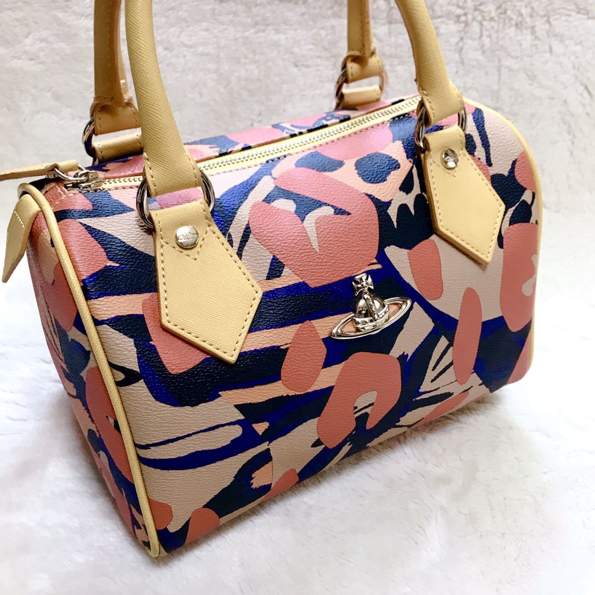 美品 Vivienne Westwood 2way ミニボストン PVC マルチ ヴィヴィアンウエストウッド ショルダーバッグ ハンドバッグ