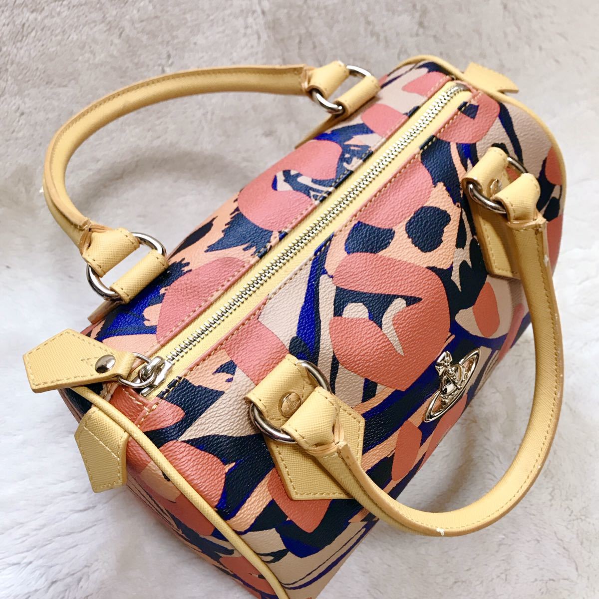 美品 Vivienne Westwood 2way ミニボストン PVC マルチ ヴィヴィアンウエストウッド ショルダーバッグ ハンドバッグ