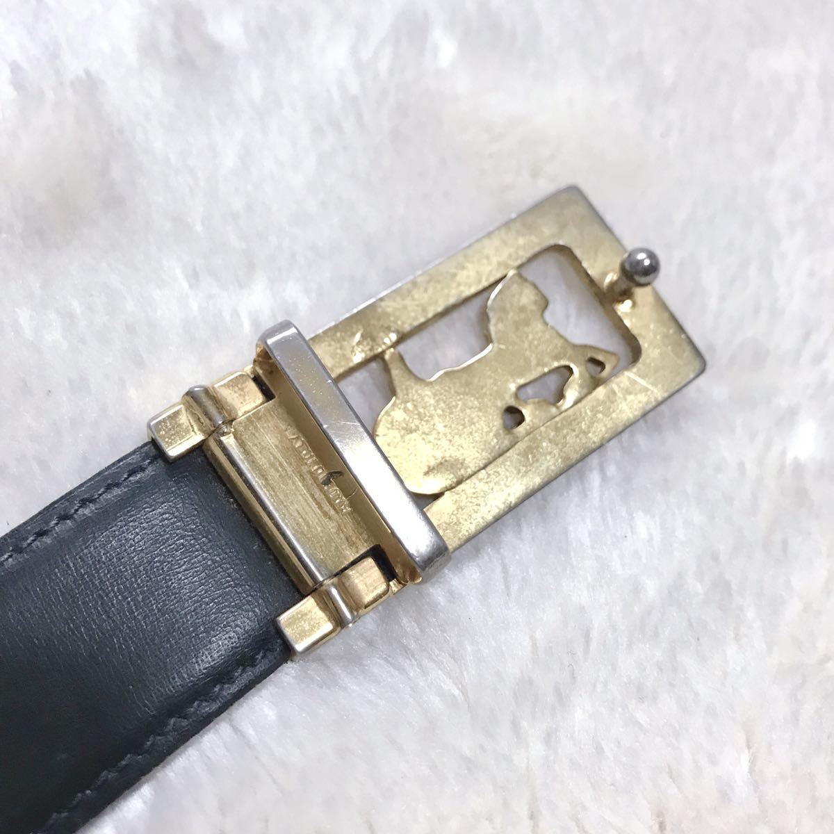 CELINE セリーヌ 馬車金具 バックル リバーシブル レザー ベルト 金 CELINE セリーヌ 馬車金具 バックル リバーシブル レザー ベルト 金