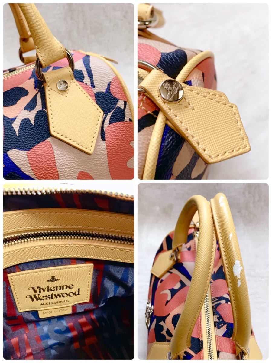 美品 Vivienne Westwood 2way ミニボストン PVC マルチ 美品 Vivienne Westwood 2way ミニボストン PVC マルチ