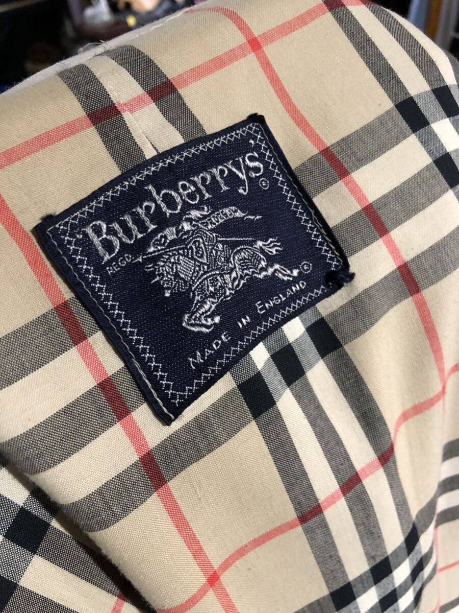 1円 ★ 古着 ★ イングランド製 Burberry バーバリー 古着 90年代 ヴィンテージ ステンカラーコート ノバチェック ベージュ　FK_画像10