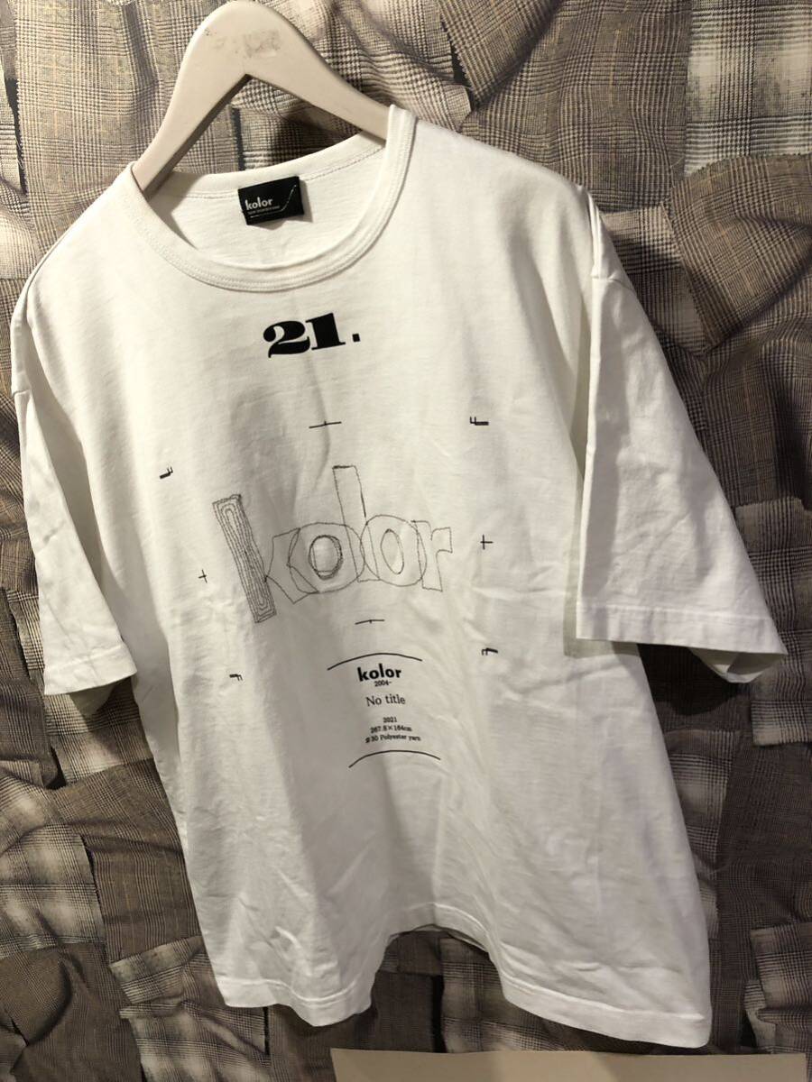 kolor カラー 21SS 半袖Tシャツ 21SCM-T06204 サイズ2 ホワイト　FK_画像2