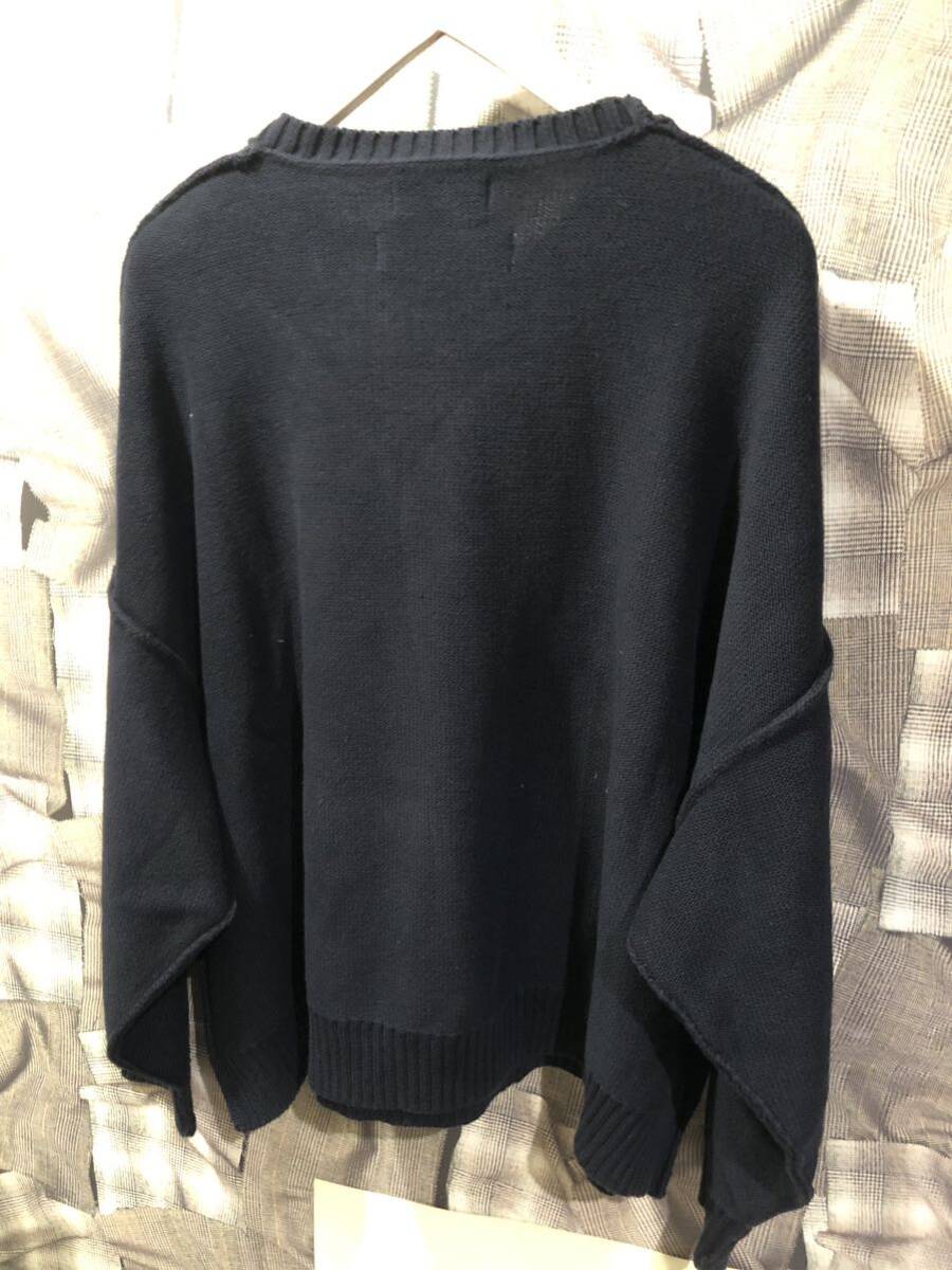 TTTMSW ティー DAIRIKU ダイリク 23SS American Pullover Knit with Flower ニット セーター TTTDA-2023SS-KT02 サイズF ネイビー　FK_画像4