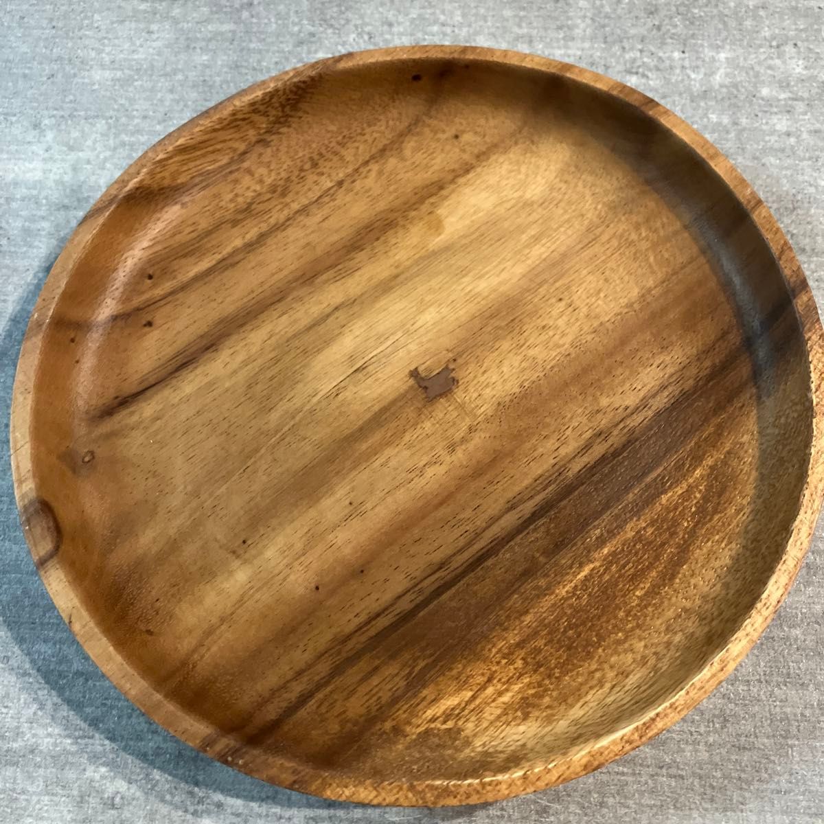 アカシア ラウンドプレート×1枚 新品 ワンプレート 木製トレー 木のお皿 丸皿 木製食器
