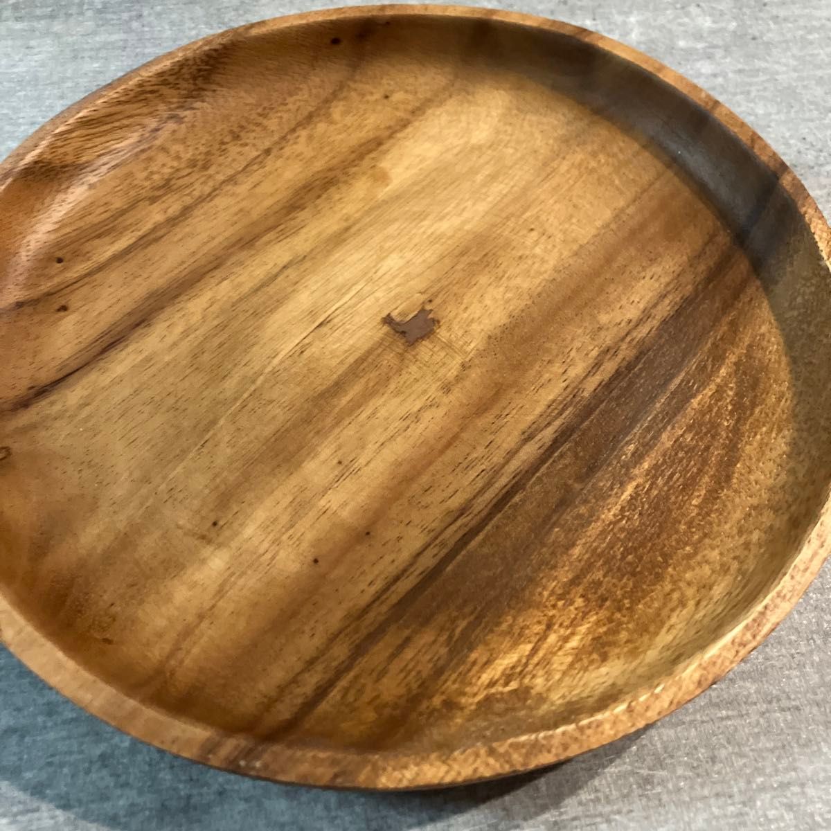 アカシア ラウンドプレート×1枚 新品 ワンプレート 木製トレー 木のお皿 丸皿 木製食器