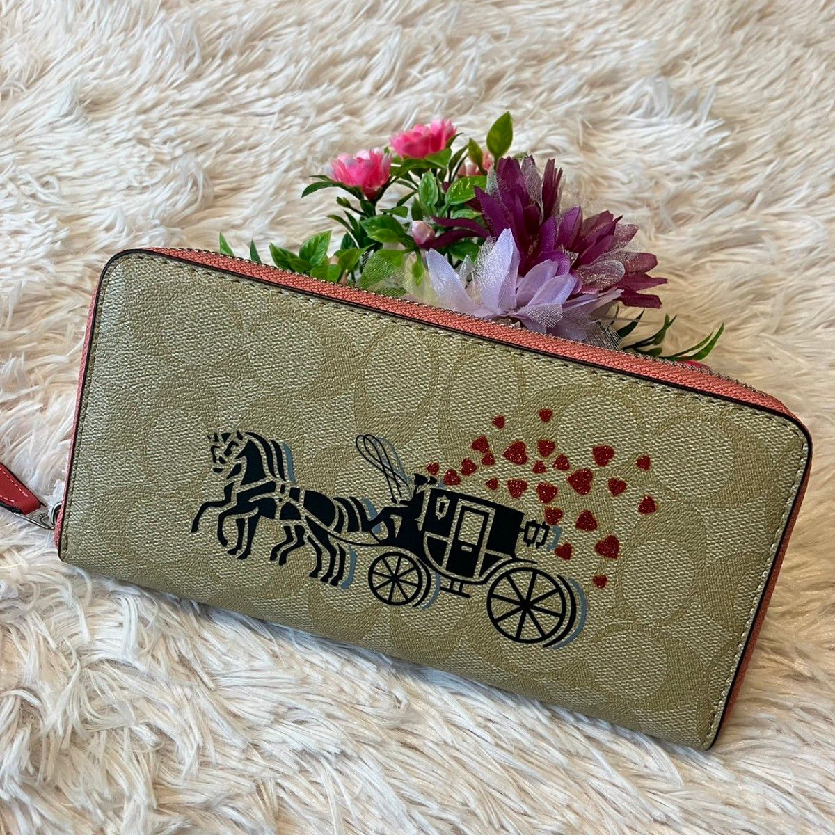 新品・未使用 COACH 馬車柄 人気 長財布 シグネチャー