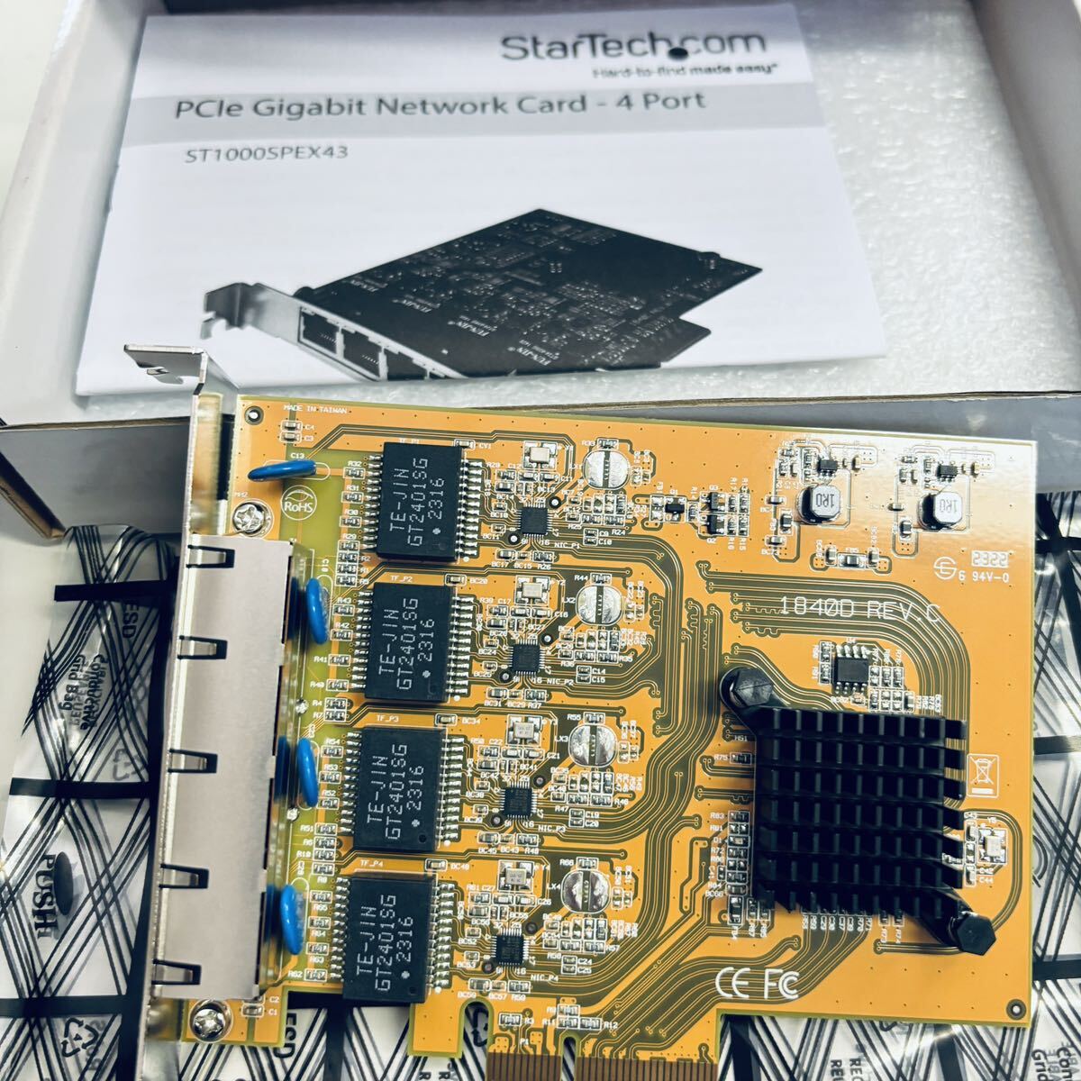 StarTech.com GbE 4ポート増設PCI Express対応ネットワークLANアダプタカード 4x Gigabit Ethernet拡張用PCIe NICカード ST1000SPEX43の画像7