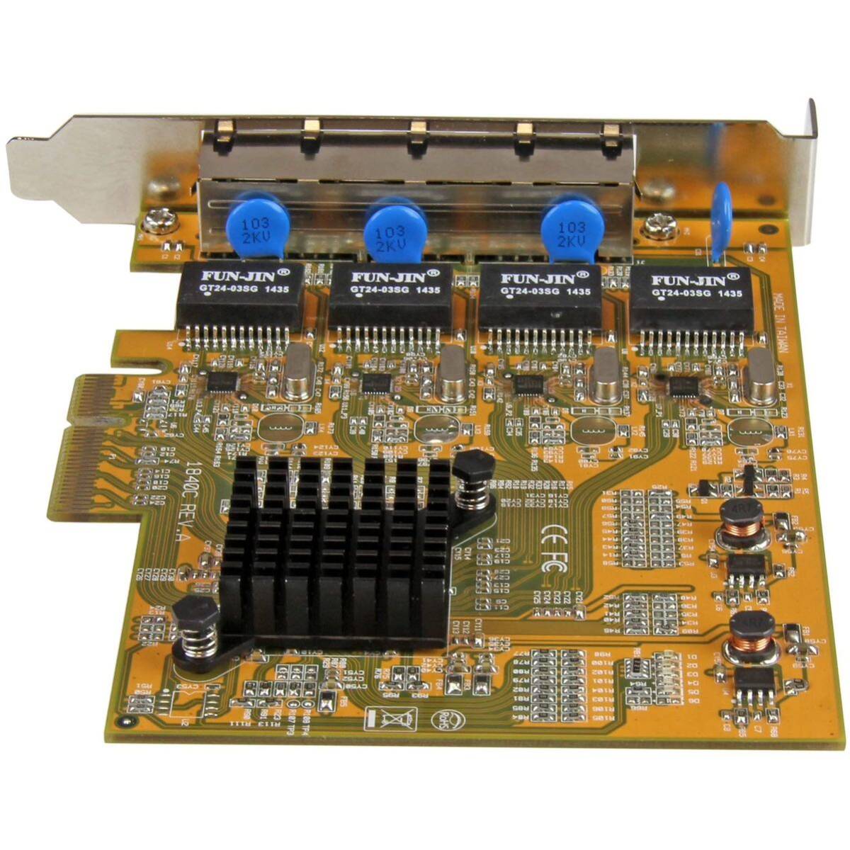 StarTech.com GbE 4ポート増設PCI Express対応ネットワークLANアダプタカード 4x Gigabit Ethernet拡張用PCIe NICカード ST1000SPEX43の画像3