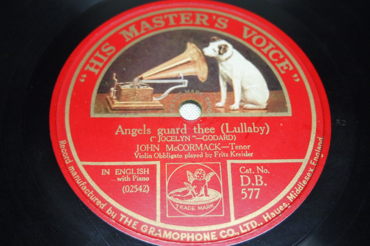  英H.M.V12インチSP盤 ジョン・マコーマック(tenor) バッハ・グノー「Ave Maria 」ゴダード「 Angels guard thee（Lullaby）」D.B.577_画像4
