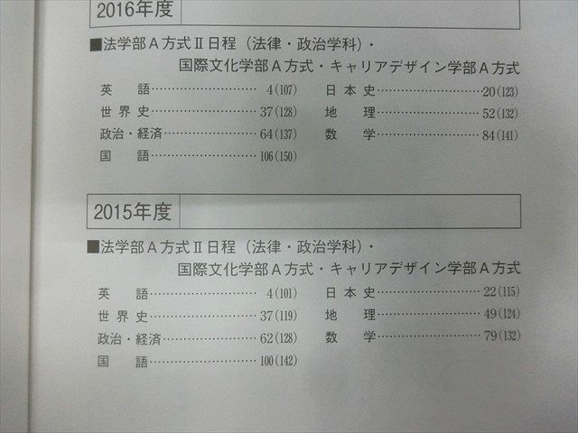 TN22-046 教学社 赤本 大学入試シリーズ 法政大学 法学部・国際文化学部・他 最近3ヵ年 2017年版 sale 20m1D_画像3