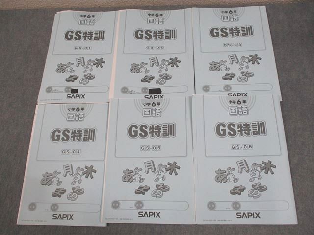 WE10-036 SAPIX 小6 国語 GS特訓 GS-01～06 2021年度版 計6冊 24S2D_画像1