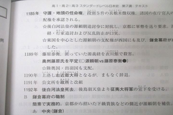 WE26-084 スタディサプリ 高1・高2・高3 スタンダードレベル 日本史 前編/後編 テキストセット 状態良 2023 計2冊 伊藤賀一 27M0C_画像5