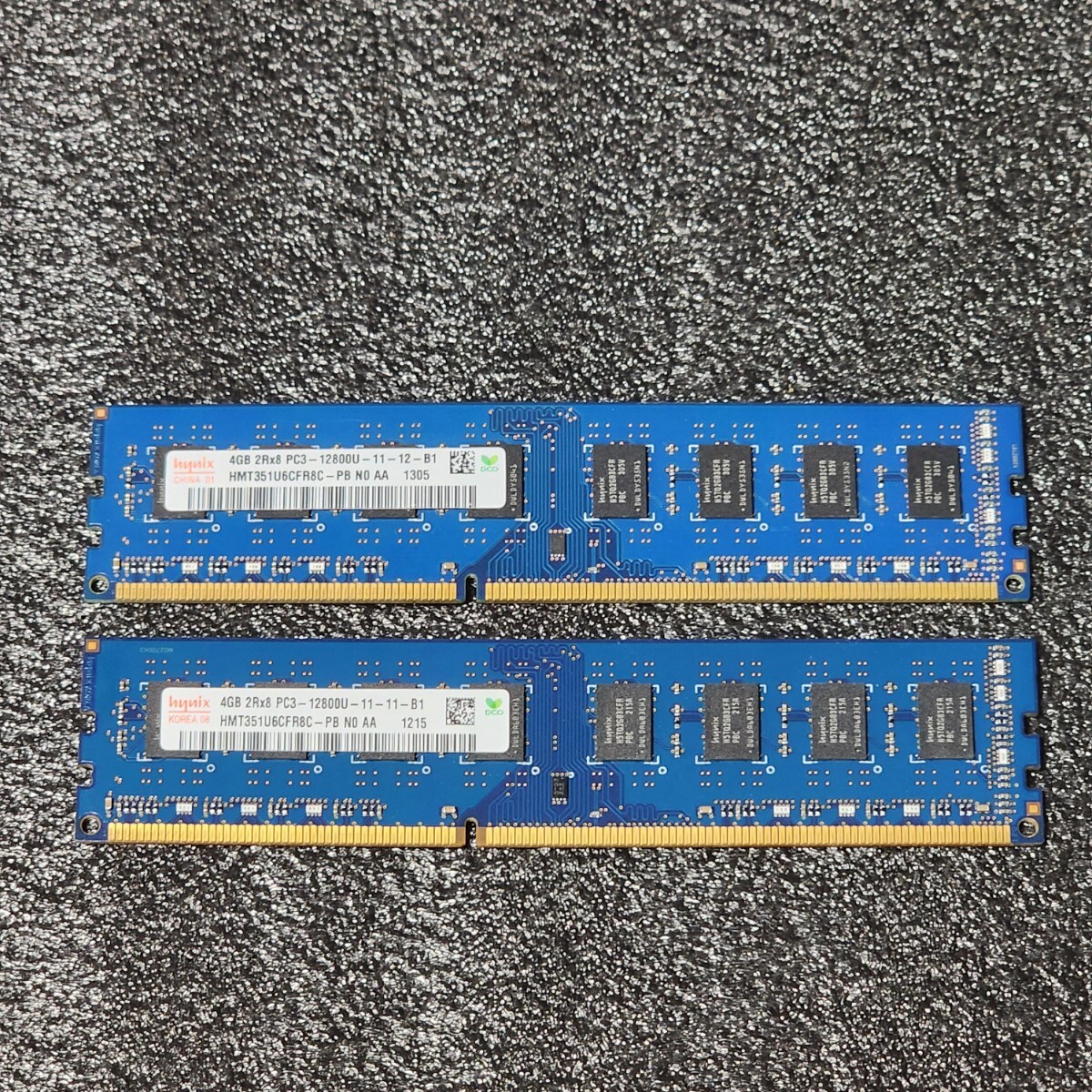 SK HYNIX DDR3-1600MHz 8GB (4GB×2枚キット) HMT351U6CFR8C-PB 動作確認済み デスクトップ用 PCメモリ _画像1