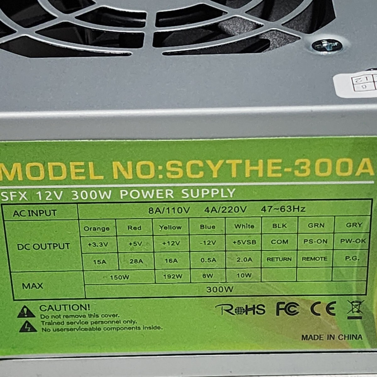 SCYTHE-300A 300W SFX電源ユニット 動作確認済み PCパーツの画像2