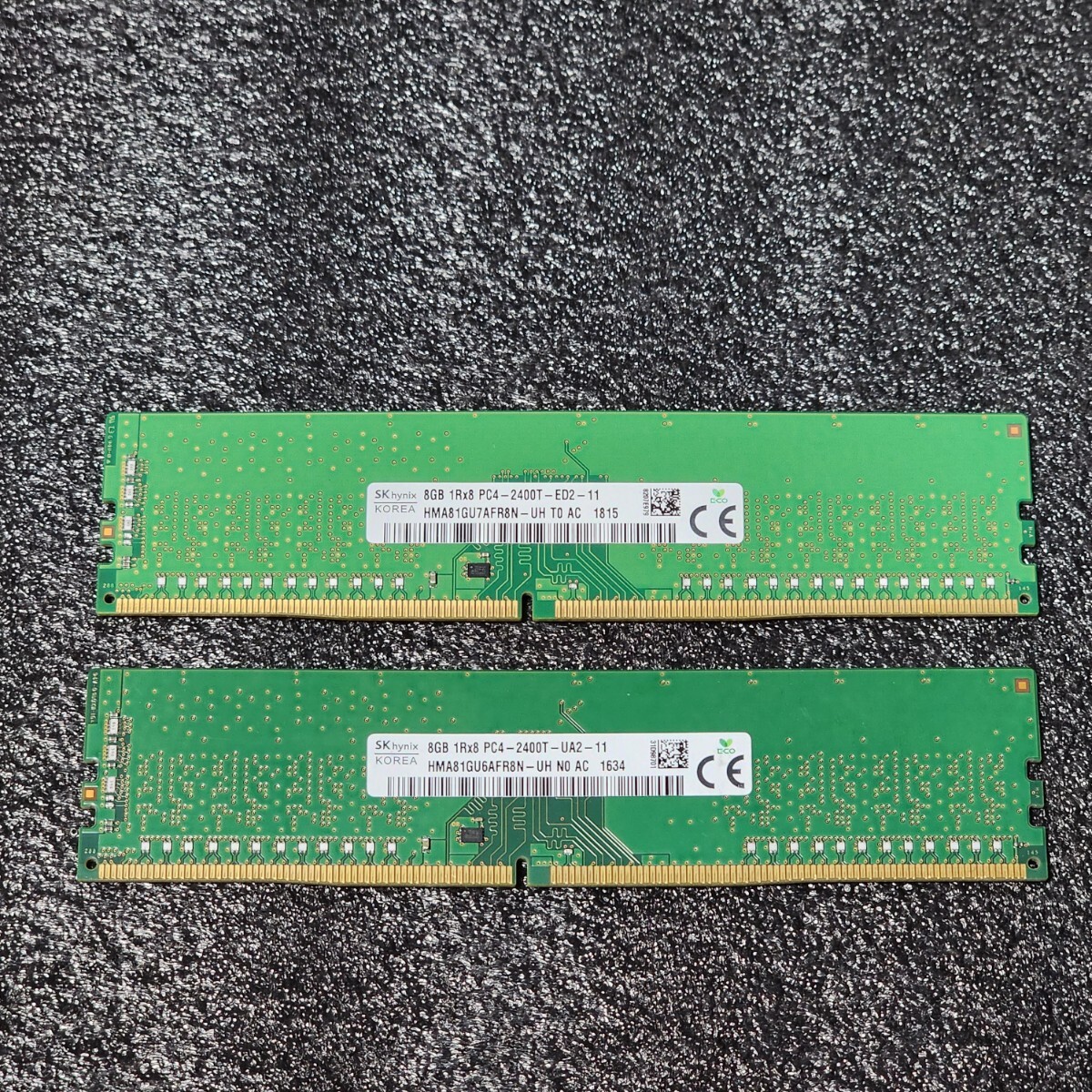 SK HYNIX DDR4-2400MHz 16GB (8GB×2枚キット) HMA81GU6AFR8N-UH 動作確認済み デスクトップ用 PCメモリ (2)_画像1