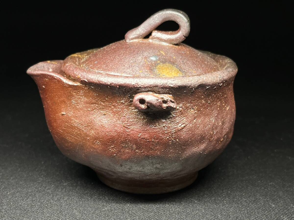  Bizen . author unknown small teapot . bin . tea utensils antique ornament ornament thing Japan tradition handicraft art . choice tea vessel tea utensils tea note old fine art era thing . thing 