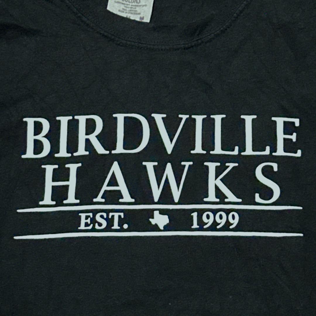 コンフォートカラーズ 半袖Tシャツ HAWKS ブラック US古着 p80 L相当_画像4