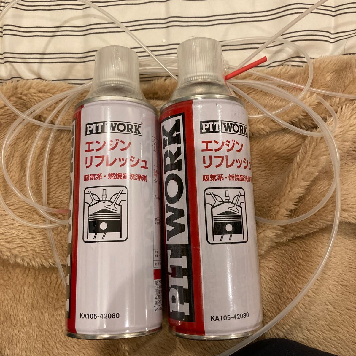 PITWORK エンジンリフレッシュ 吸気系 420ml 2本セット ノズル付きの画像1