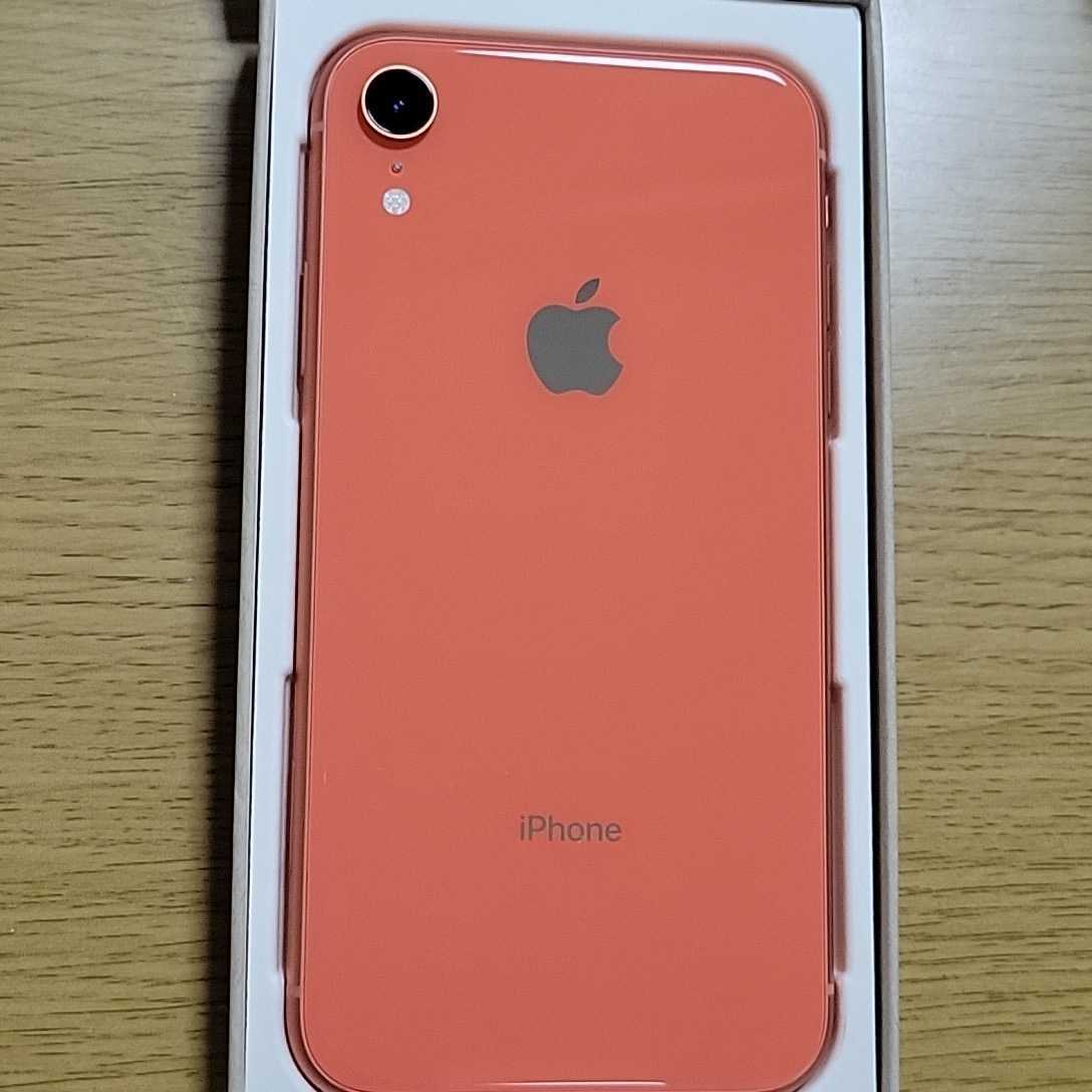 送料無料！新品交換品 iPhone XR コーラル 64GB SIMフリー バッテリー状態100% の画像1