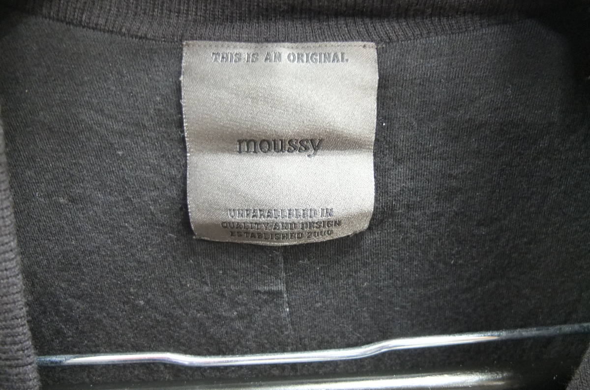 moussy Moussy the best double zipper stretch silk style heaven . black M corresponding lady's * used cheap!