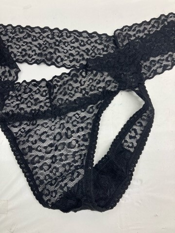 Ｔバックショーツ　下著　レースシースルースパン　ヒョウ柄?。兀滔喈?dāng)　黒　secret possessions　2枚セット★未使用格安！