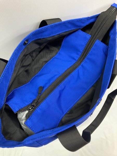  small size tote bag second bag Golf case super light weight polyester flat woven cloth royal blue BEAMS DESIGN* unused cheap!