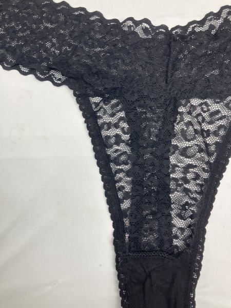 Ｔバックショーツ　下著　レースシースルースパン　ヒョウ柄?。兀滔喈?dāng)　黒　secret possessions　2枚セット★未使用格安！