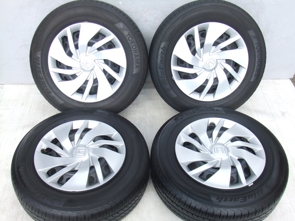 ホンダ純正ホイール GK3 フィット 5J 100 +39 2021年製 BluEarth 175/70R14 4本 B12_画像1