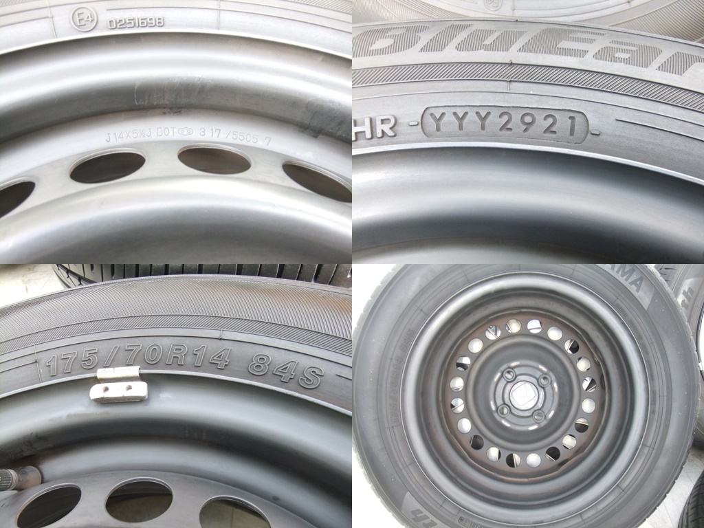 ホンダ純正ホイール GK3 フィット 5J 100 +39 2021年製 BluEarth 175/70R14 4本 B12_画像7