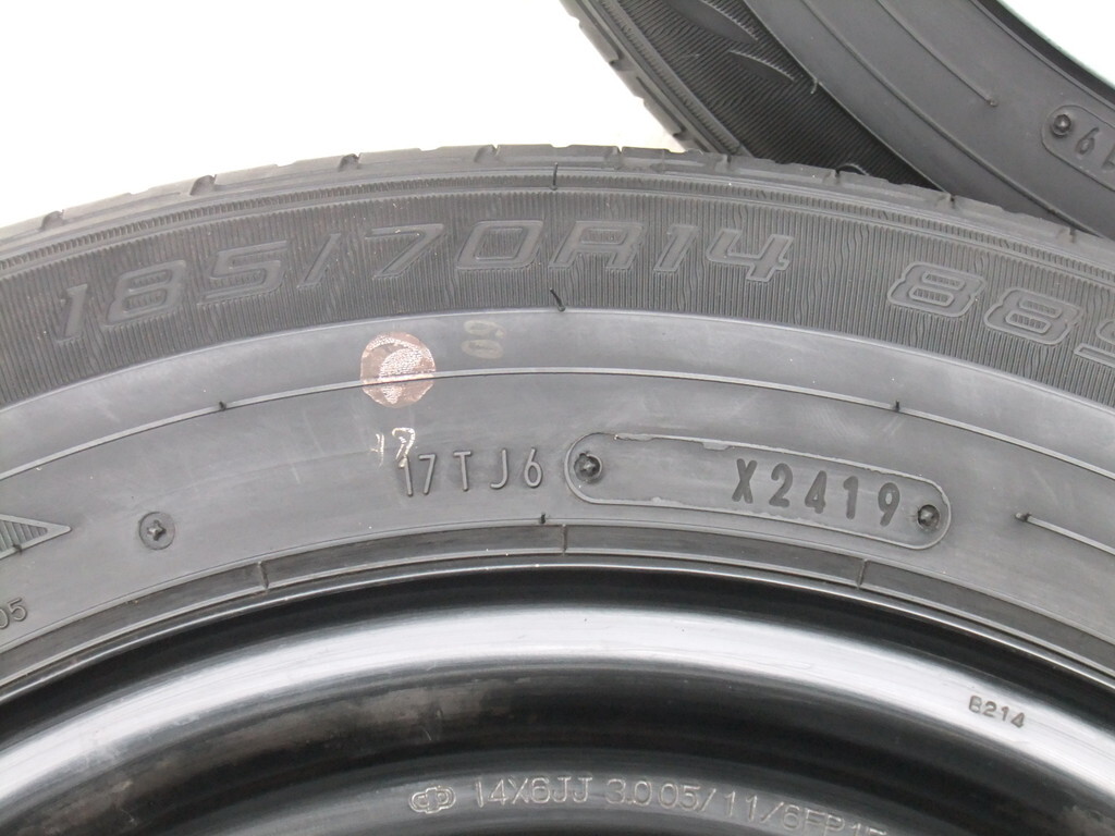 トヨタ純正ホイール 240系アリオン プレミオ オーパ 6JJ 100 +45 2019年製 EC202 185/70R14 4本 F11の画像7