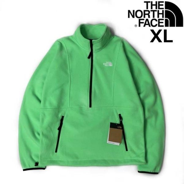 1円～!売切!【正規新品】THE NORTH FACE◆ATTITUDE 1/4ZIP フリース アティテュード US限定 日本未発売 軽量 ロゴ刺繍(XL)緑 181024-50_画像2