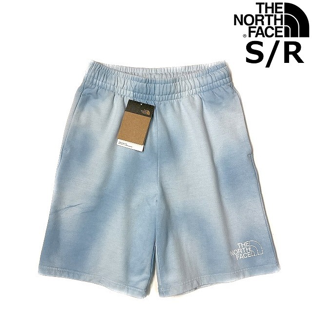 売切り【正規新品】THE NORTH FACE◆DYE SHORTS ショートパンツ スウェット US限定 後染め アウトドア(S/R)水色 タイダイ柄 190110-5