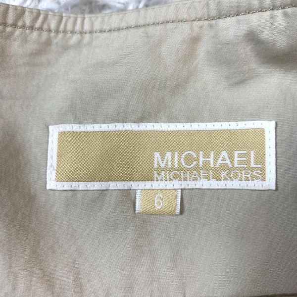 MICHAEL KORS カーゴスカート ライトベージュ マイケルコース フレアスカート ベルト付き 6 B5194_画像4