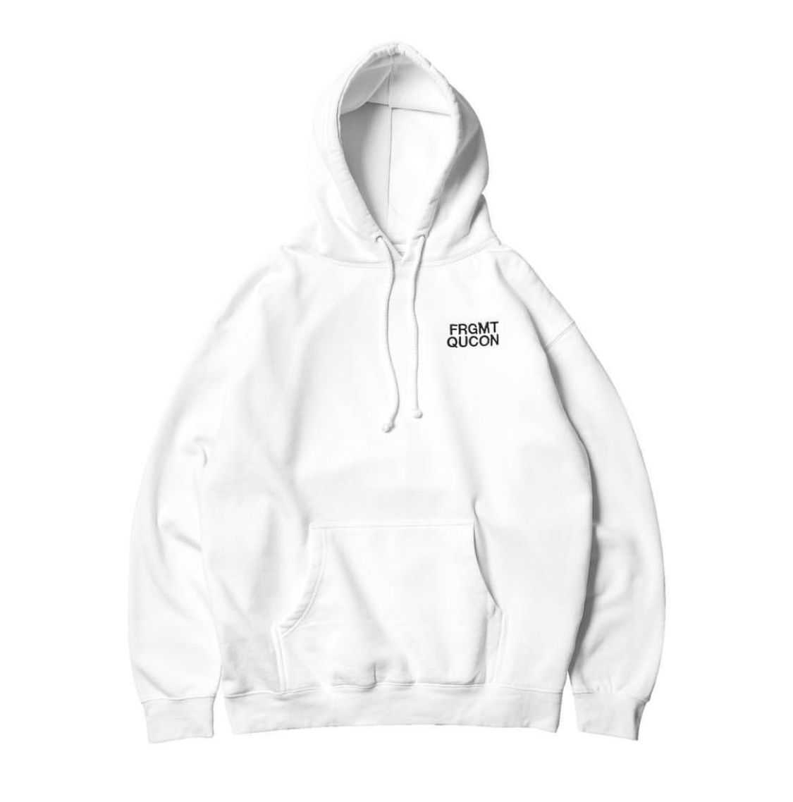 qucon キューコン x フラグメント fragment design type 01 hoodie パーカー white 白 size L  新品未使用 即発送可 他多数出品中