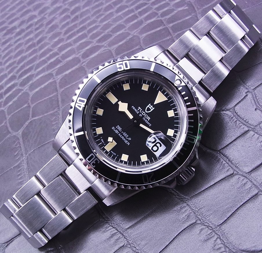 TUDOR ヴィンテージカスタム　Ref.9411/0 スノーフレーク / イカサブ OH済　チュードルサブ専用ブレス+ 5連ジュビリーブレス付　精度良好!_画像4