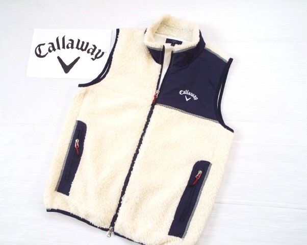 ★超美品★Callaway キャロウェイ / フルジップ フリースボアベスト 裏地付き / サイズ_画像6