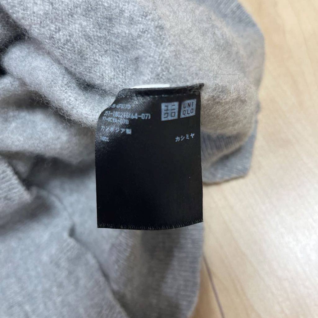 ユニクロ　UNIQLO カシミヤ100% セーター ニット ハイネック　グレー トップス 長袖 レディース　Sサイズ_画像7